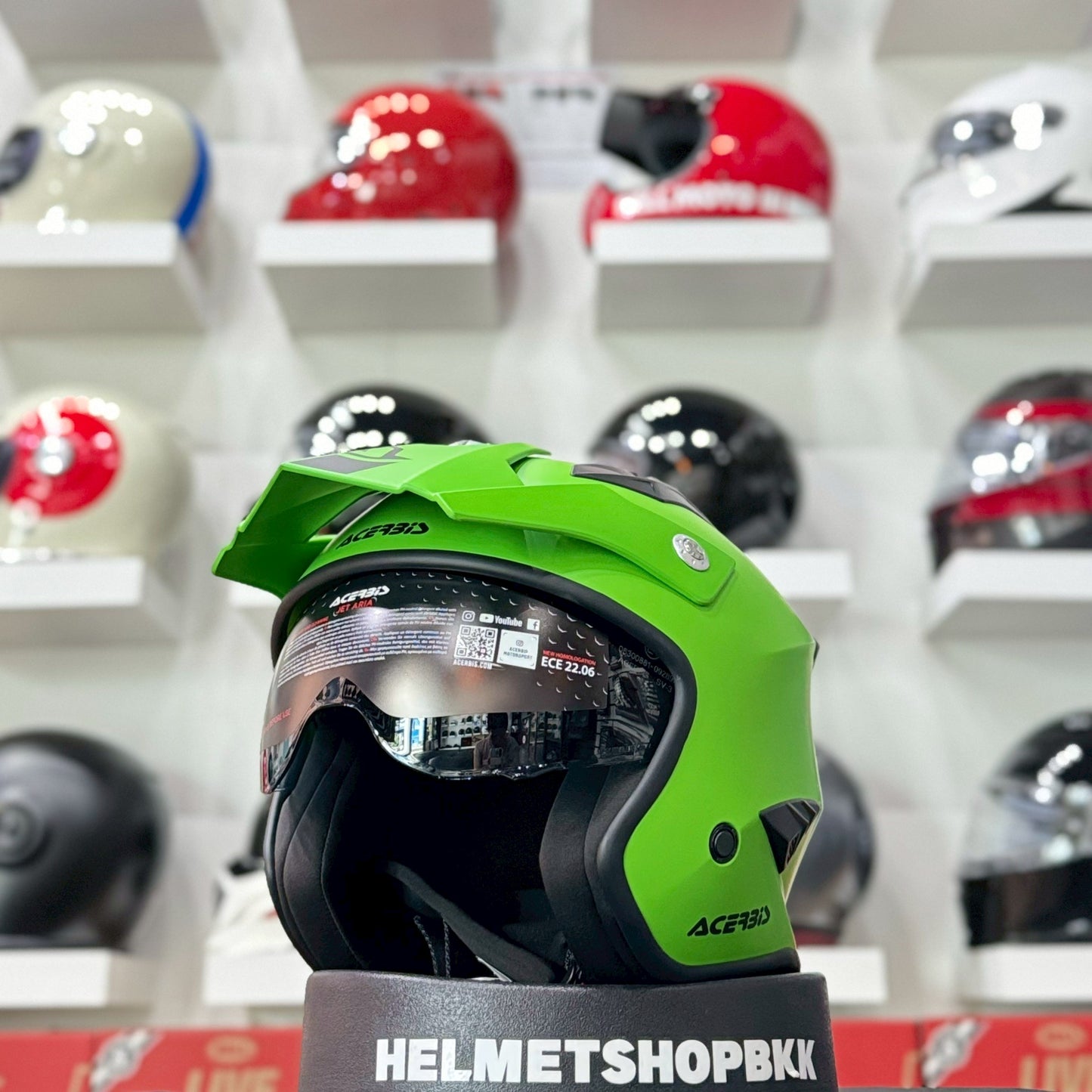 ACERBIS HELMET JET ARIA 22-06 GREEN 4