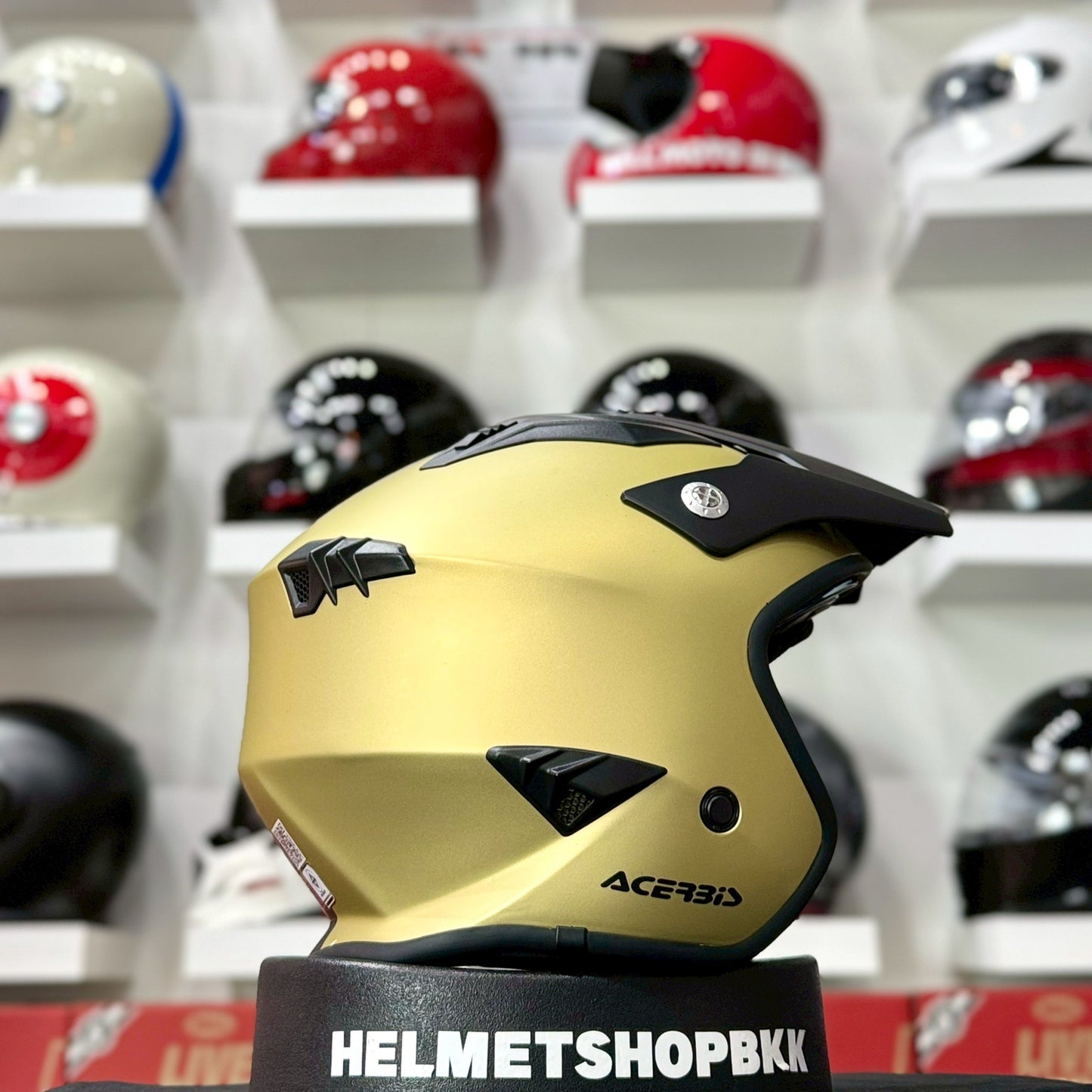 ACERBIS JET ARIA METALLIC HELMET GOLD