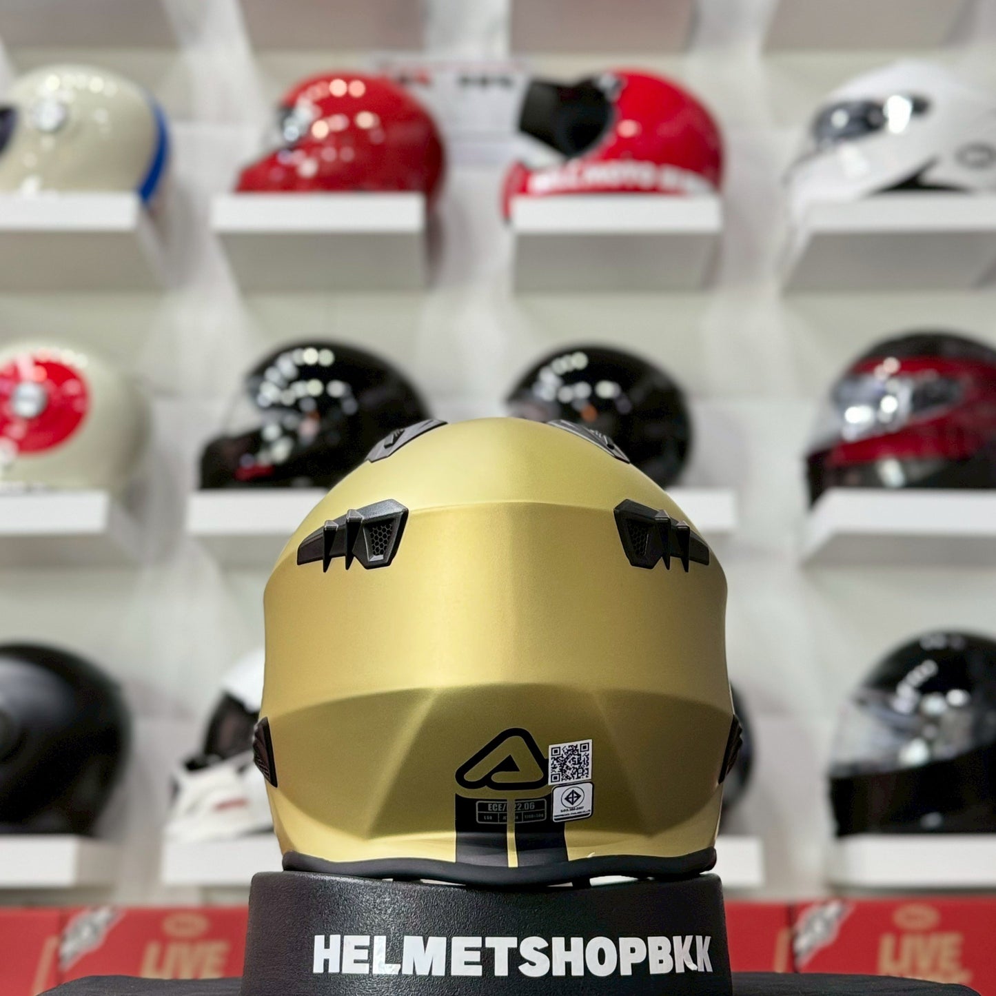 ACERBIS JET ARIA METALLIC HELMET GOLD