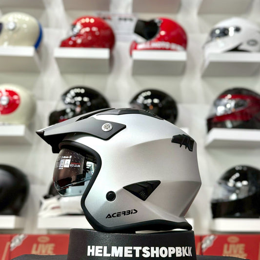 ACERBIS JET ARIA METALLIC HELMET SILVER