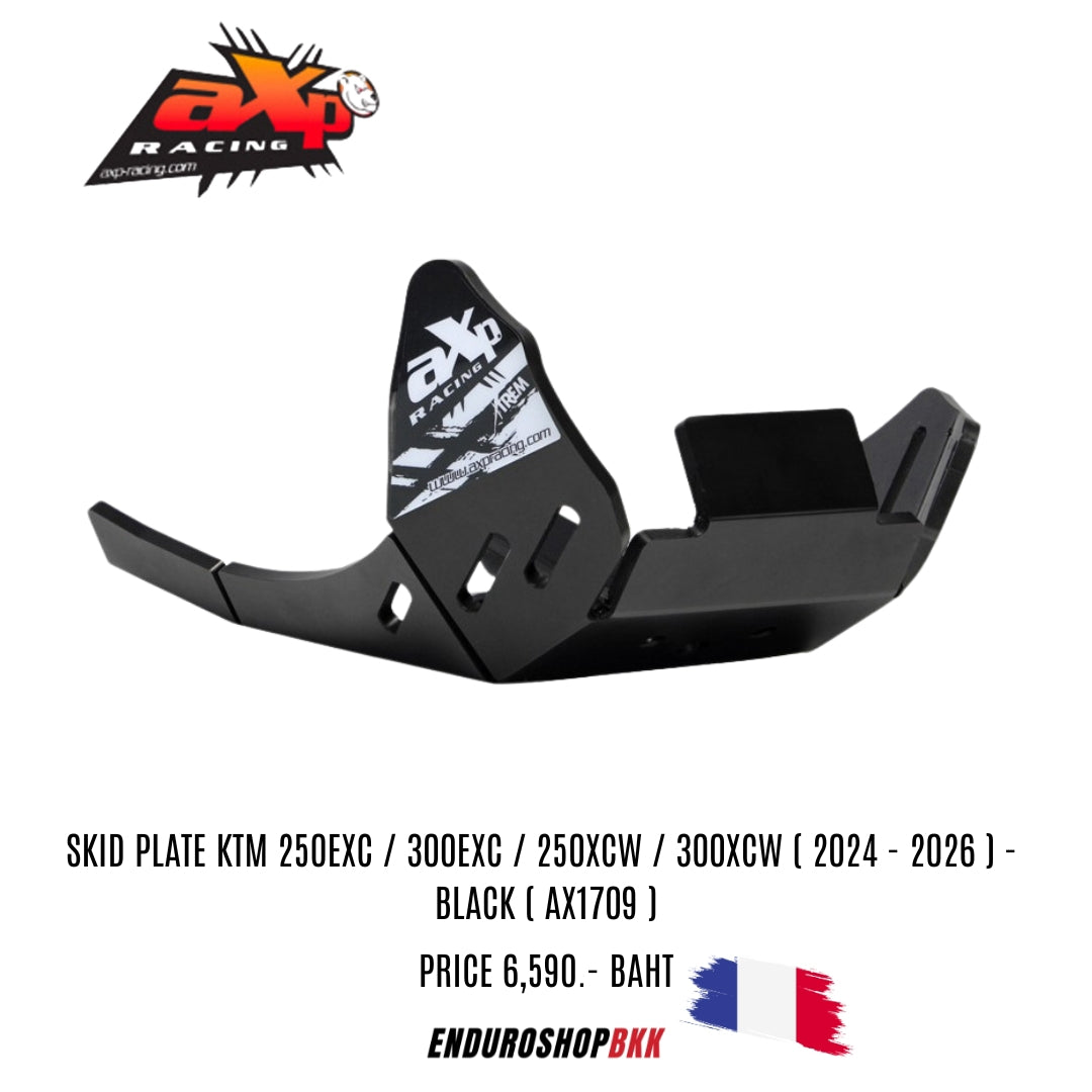 การ์ดแคร้ง AXP RACING SKID PLATE KTM 250EXC / 300EXC / 250XCW / 300XCW ( 2024 - 2026 )- BLACK ( AX1709 )