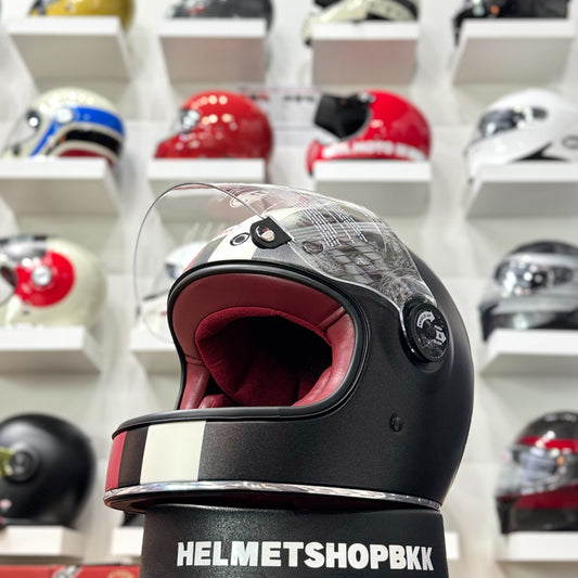 NEW BELL BULLITT GT COMMAND MATTE BLACK WHITE