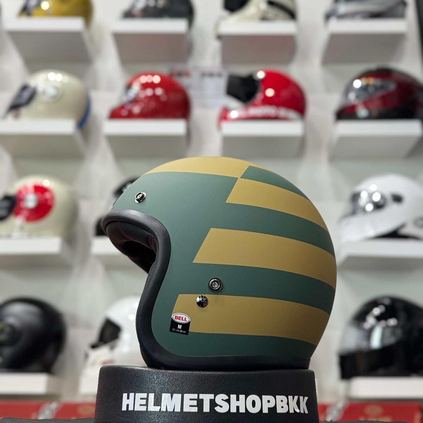 BELL CUSTOM 500 PARLOR MATTE EMERALD GOLD