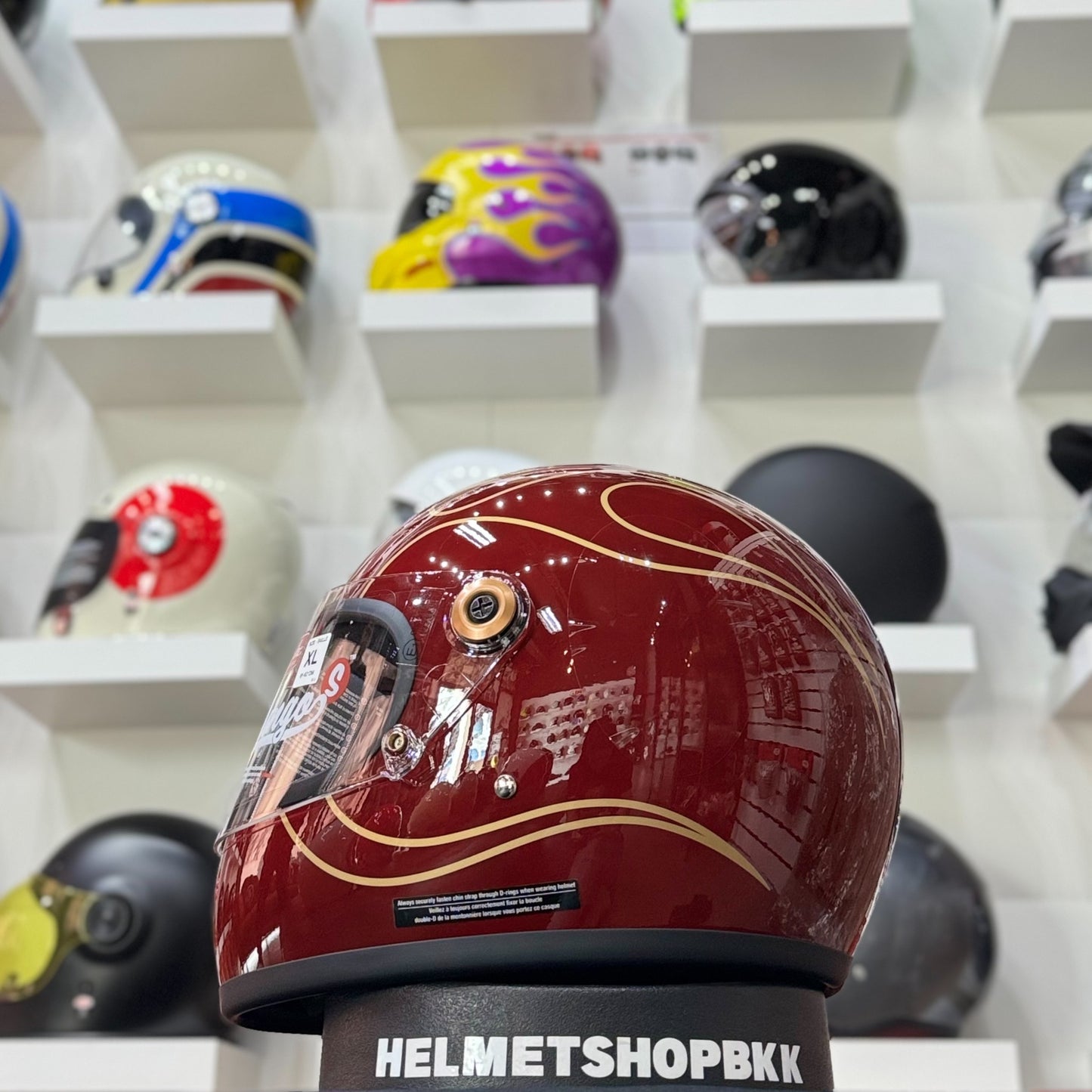 BILTWELL GRINGO S GLOSS GARNET RED FLAMES