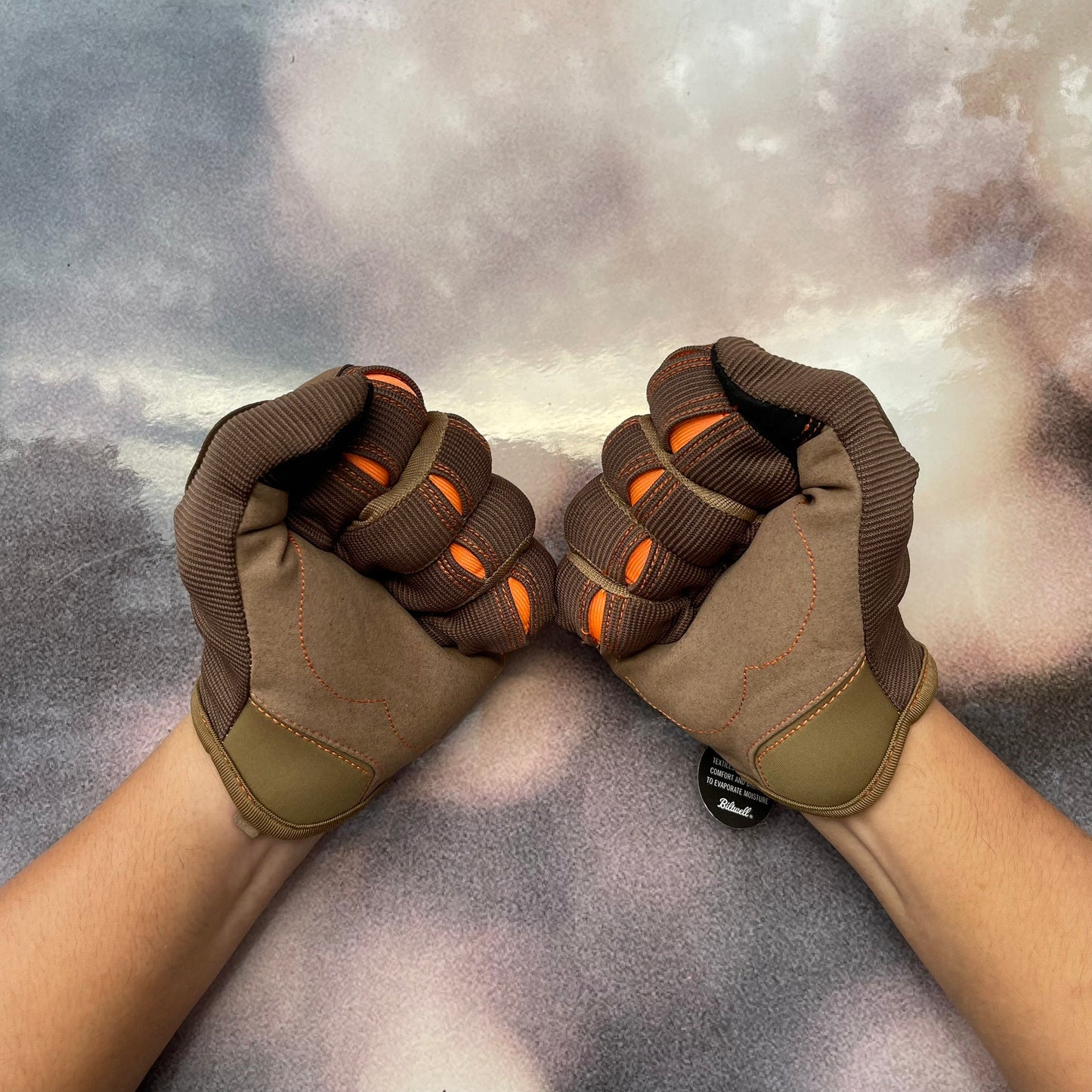 ถุงมือ BILTWELL รุ่น MOTO GLOVES BROWN/ORANGE