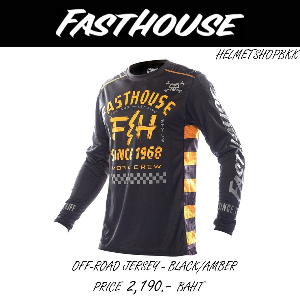 Fasthouse Off-Road Jersey - Black/Amber L