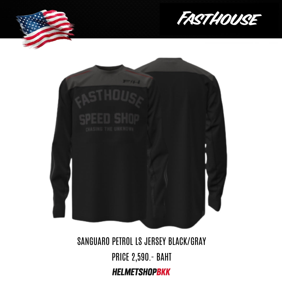 เสื้อแขนยาว FASTHOUSE SANGUARO PETROL LS JERSEY BLACK GRAY
