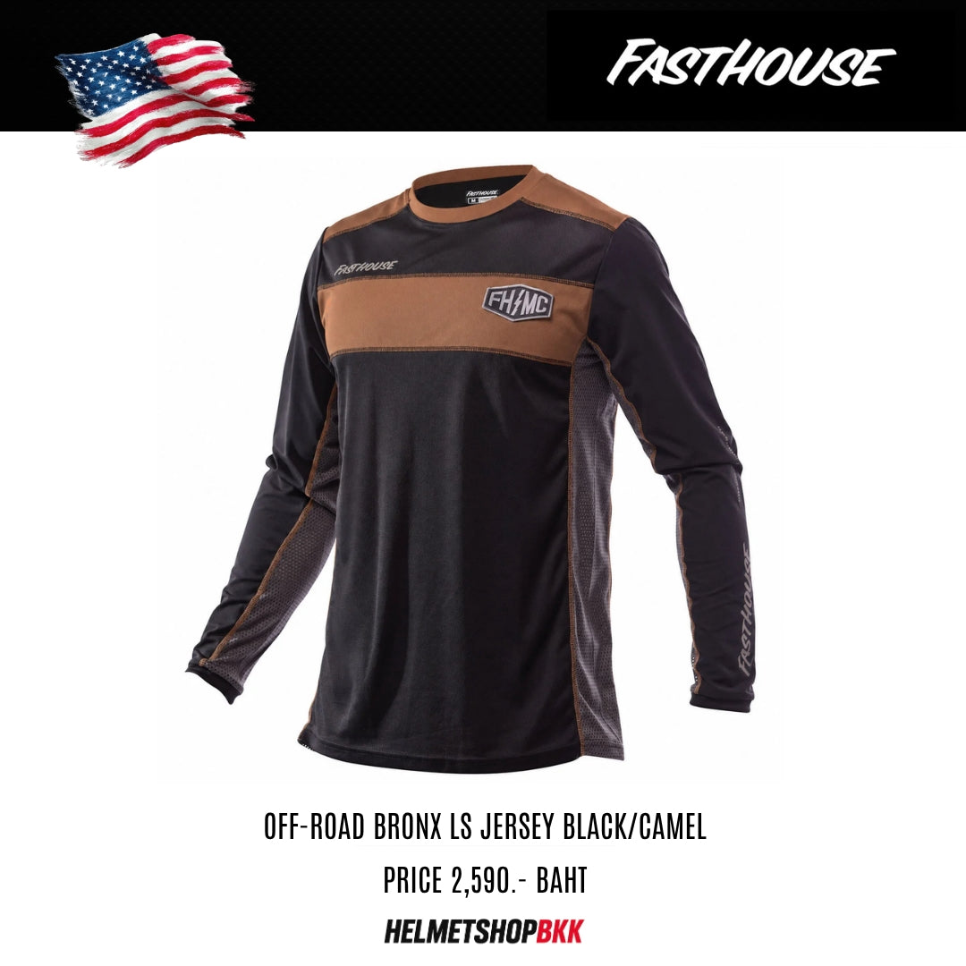 เสื้อแขนยาว FASTHOUSE OFF-ROAD BRONX LS JERSEY BLACK CAMEL