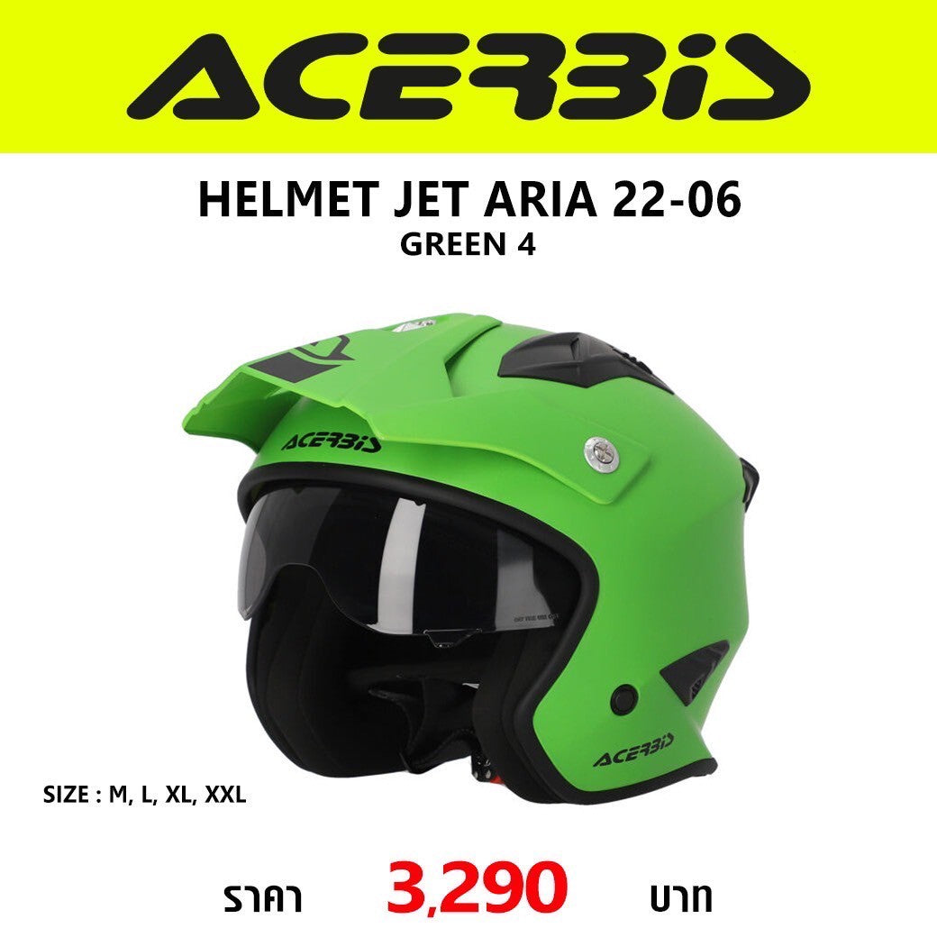 ACERBIS HELMET JET ARIA 22-06 GREEN 4