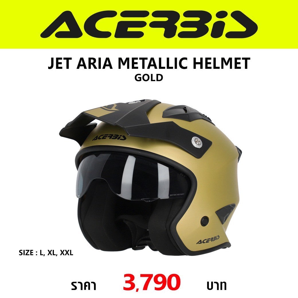 ACERBIS JET ARIA METALLIC HELMET GOLD