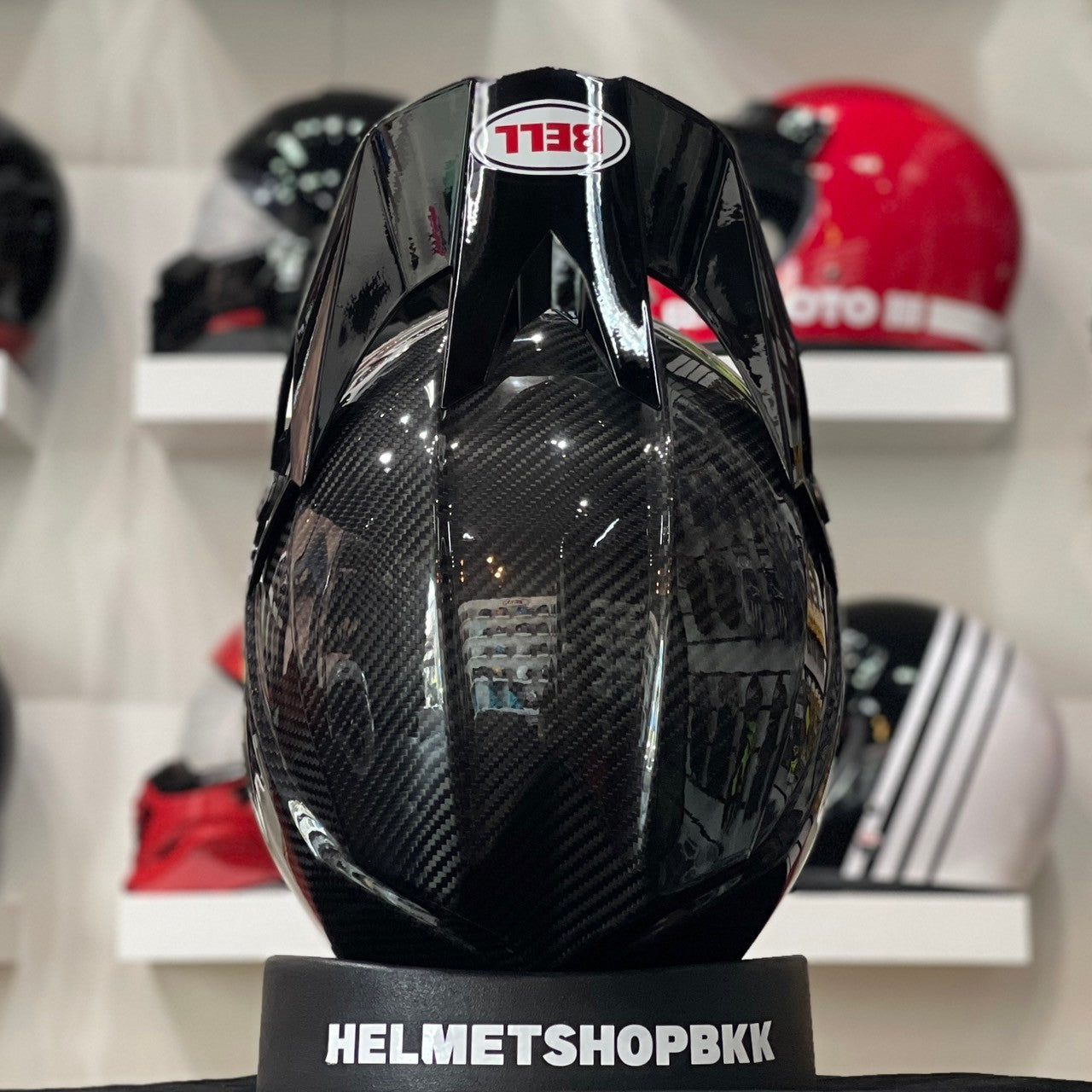 MOTO-10 SPHERICAL GLOSS BLACK WHITE