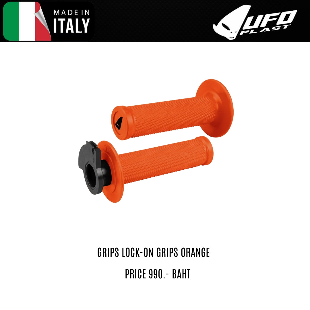 UFO GRIPS LOCK-ON GRIPS ORANGE