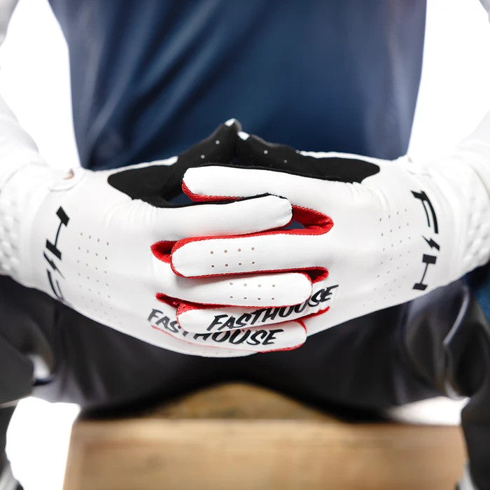 ถุงมือไบท์เกอร์ FASTHOUSE HELIX CIRCUIN GLOVE WHITE
