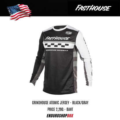 เสื้อแขนยาว FASTHOUSE GRINDHOUSE ATOMIC LS JERSEY BLACK GRAY