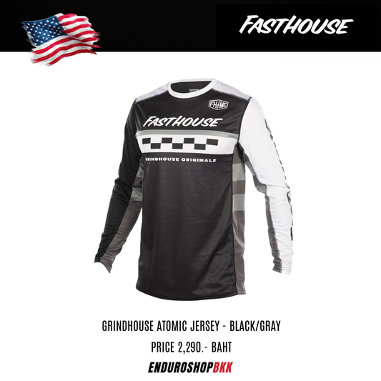 เสื้อแขนยาว FASTHOUSE GRINDHOUSE ATOMIC LS JERSEY BLACK GRAY