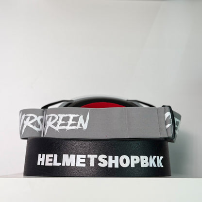 แว่นกันลม AIR SCREEN GOGGLE AERO EX 03 GRAY WHITE BLACK CLEAR