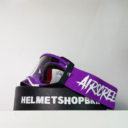 แว่นกันลม AIR SCREEN GOGGLE AERO EX 05 PUPPLE WHITE BLACK CLEAR