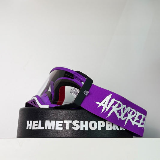 แว่นกันลม AIR SCREEN GOGGLE AERO EX 05 PUPPLE WHITE BLACK CLEAR