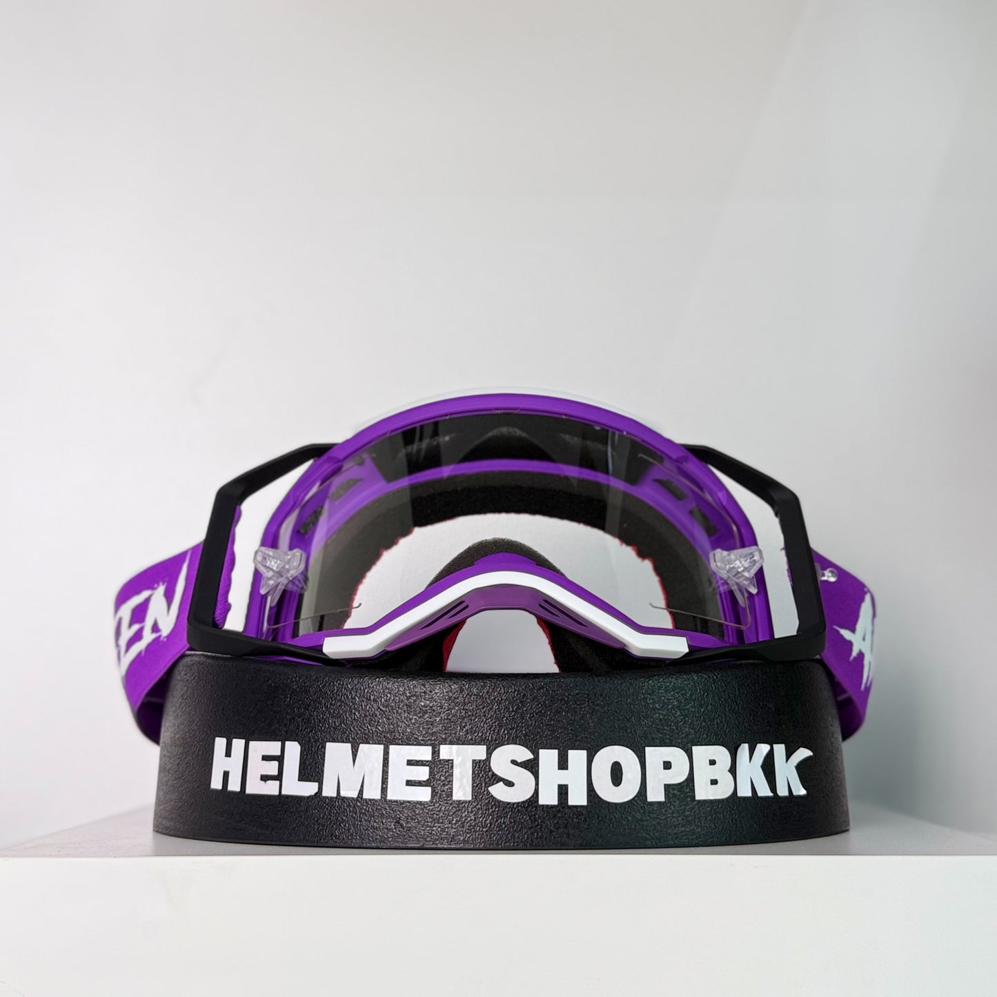 แว่นกันลม AIR SCREEN GOGGLE AERO EX 05 PUPPLE WHITE BLACK CLEAR