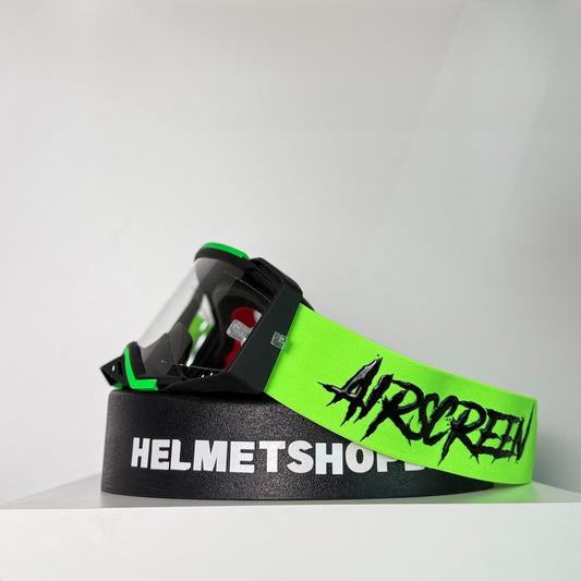 แว่นกันลม AIR SCREEN GOGGLE AERO EX 07 FLUO GREEN BLACK CLEAR