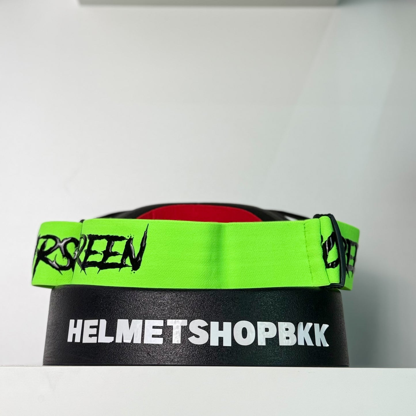 แว่นกันลม AIR SCREEN GOGGLE AERO EX 07 FLUO GREEN BLACK CLEAR