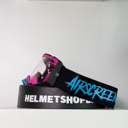 แว่นกันลม AIR SCREEN GOGGLE AERO EX 01 BLACK MAGENTA CYAN CLEAR