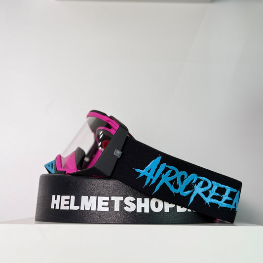 แว่นกันลม AIR SCREEN GOGGLE AERO MX 01 BLACK MAGENTA CYAN CLEAR