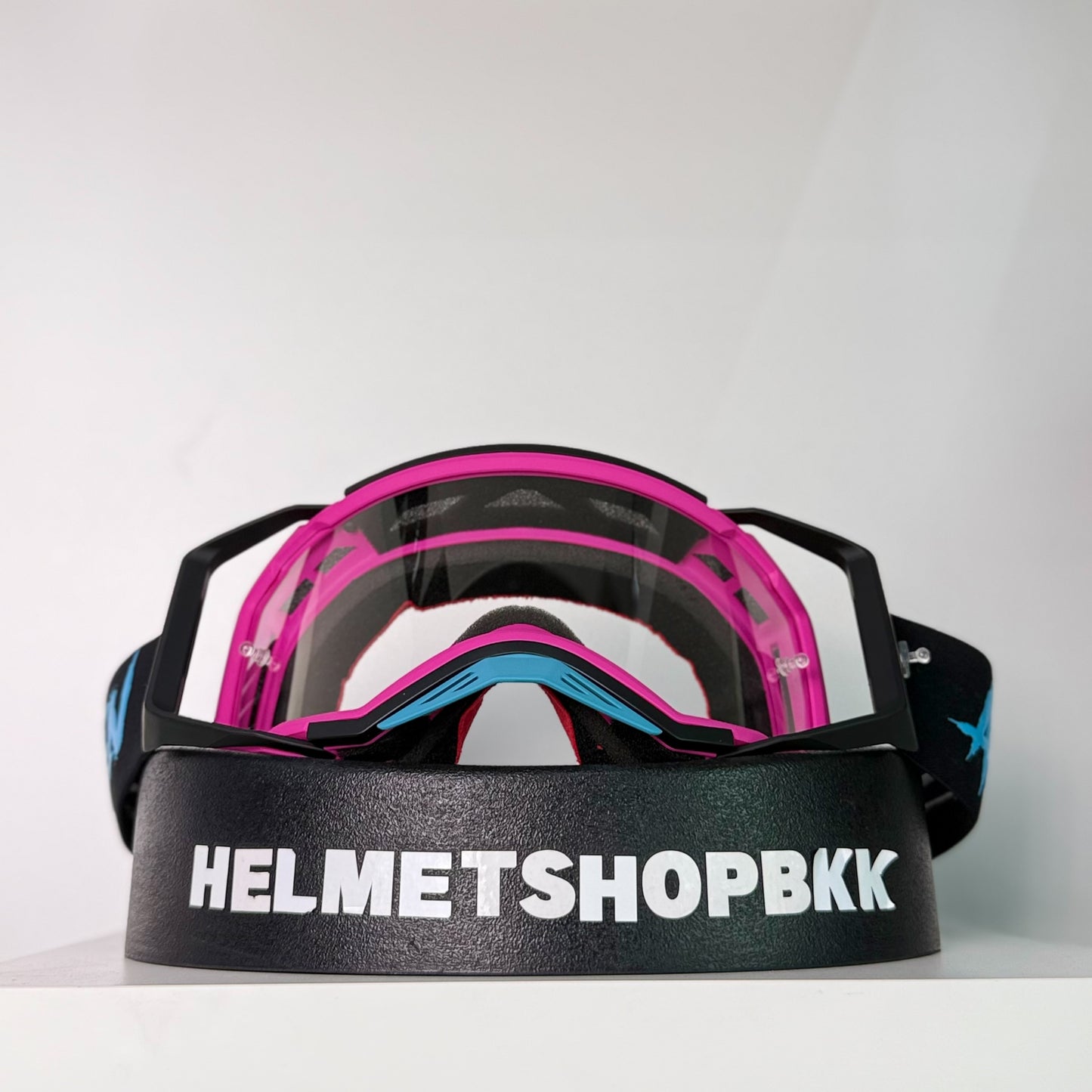 แว่นกันลม AIR SCREEN GOGGLE AERO EX 01 BLACK MAGENTA CYAN CLEAR