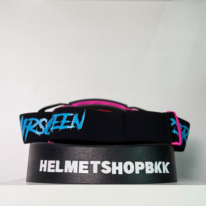 แว่นกันลม AIR SCREEN GOGGLE AERO EX 01 BLACK MAGENTA CYAN CLEAR