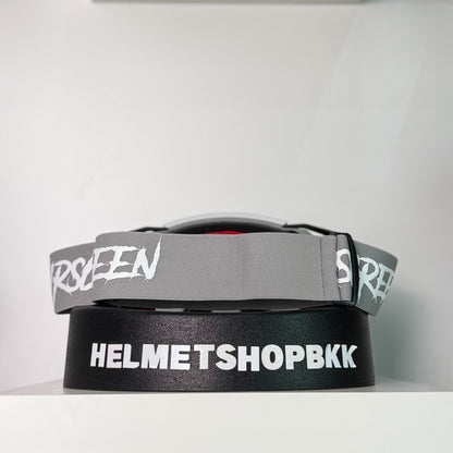 แว่นกันลม AIR SCREEN GOGGLE AERO MX 03 GRAY WHITE BLACK CLEAR
