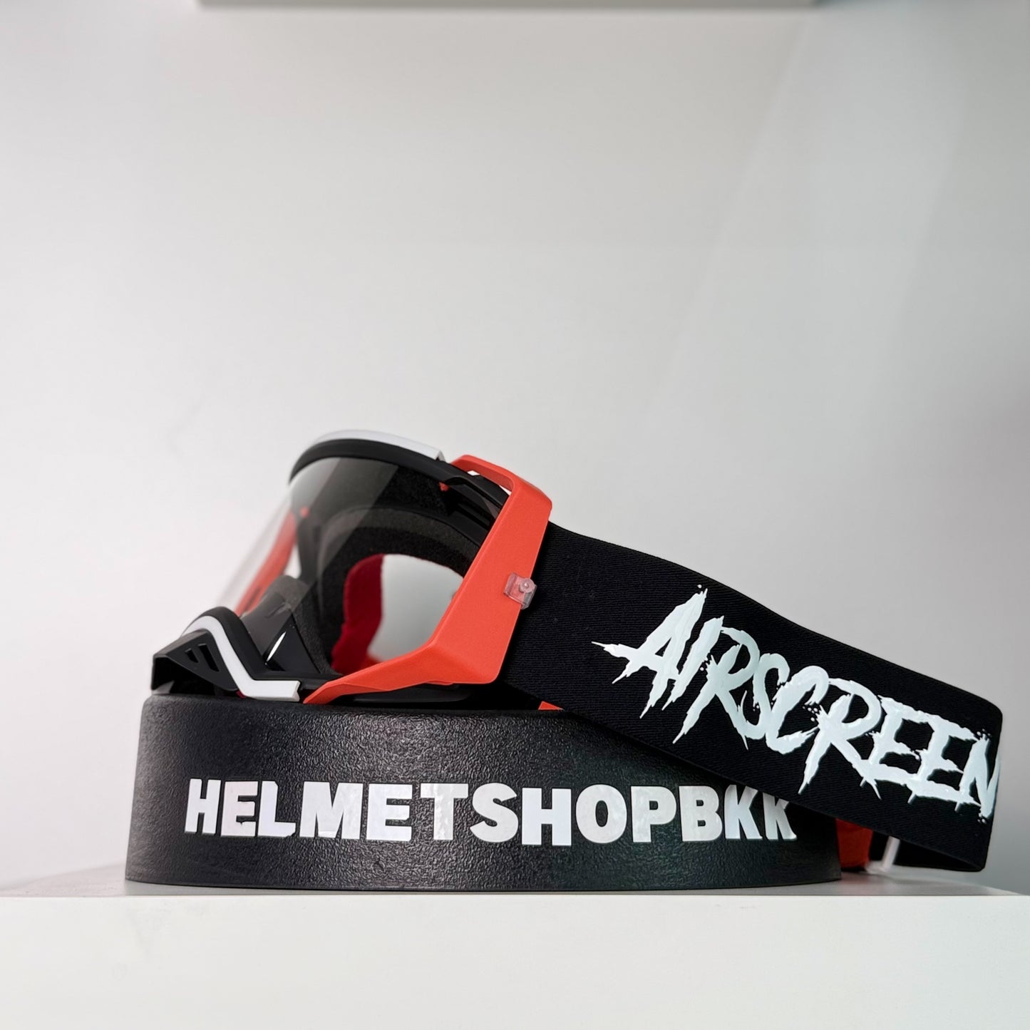 แว่นกันลม AIR SCREEN GOGGLE AERO MX 06 RED BLACK WHITE CLEAR