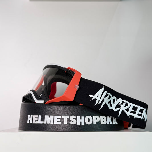 แว่นกันลม AIR SCREEN GOGGLE AERO MX 06 RED BLACK WHITE CLEAR