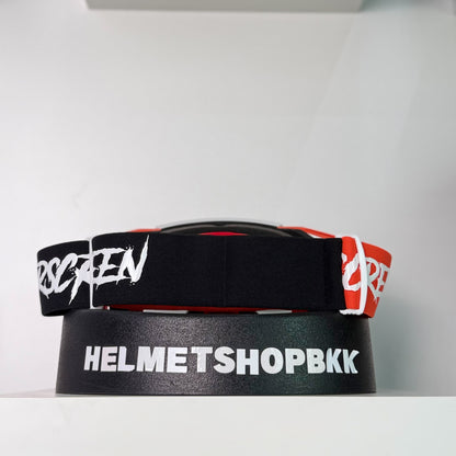 แว่นกันลม AIR SCREEN GOGGLE AERO MX 06 RED BLACK WHITE CLEAR