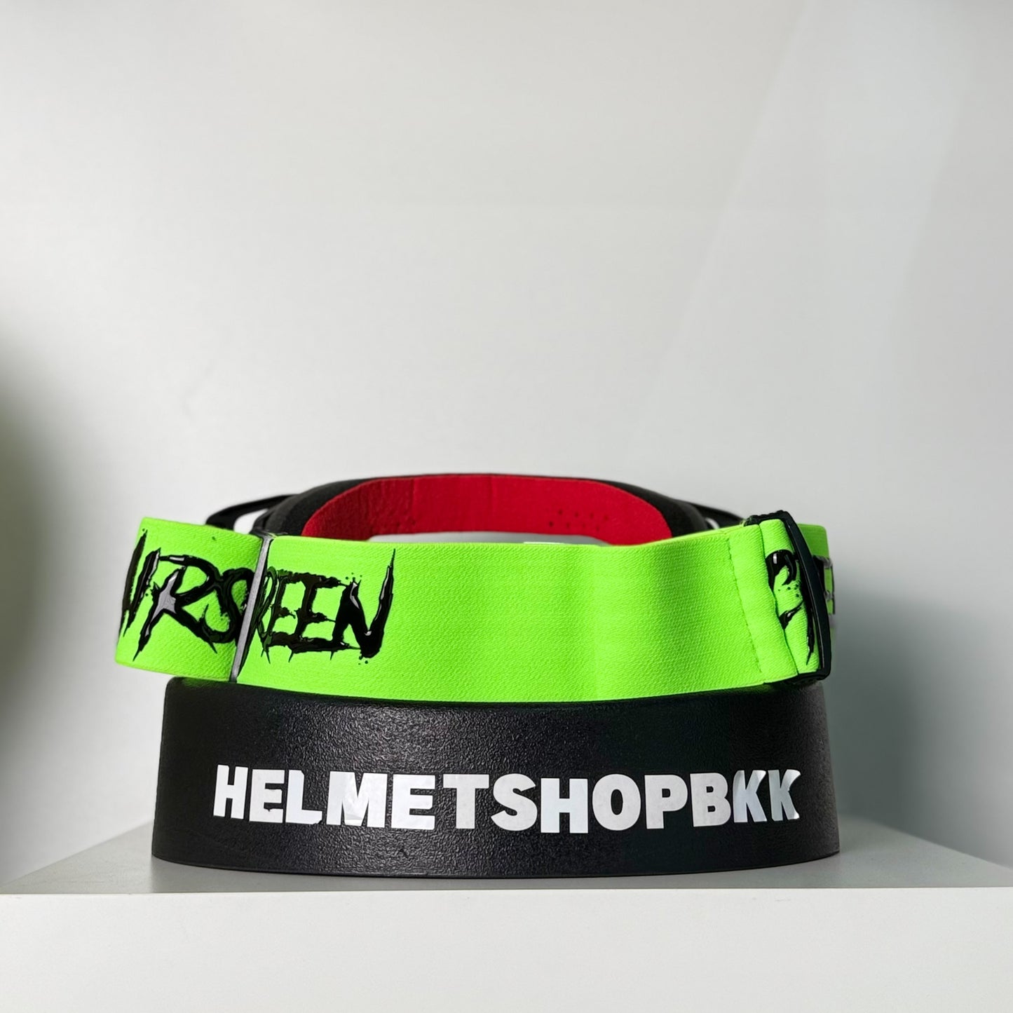 แว่นกันลม AIR SCREEN GOGGLE AERO MX 07 FLUO GREEN BLACK CLEAR