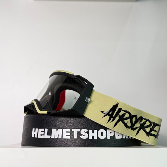 แว่นกันลม AIR SCREEN GOGGLE AERO MX 08 SAND BLACK CLEAR