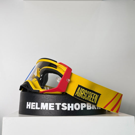 แว่นกันลม AIR SCREEN GOGGLE AERO RO EX BLUE YELLOW RED CLEAR