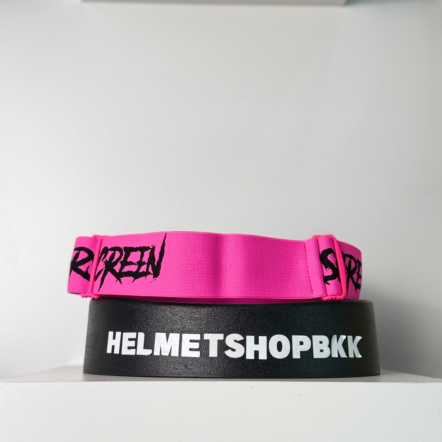 แว่นกันลม AIR SCREEN GOGGLE S-FIT EX BLACK NEON PINK CLEAR