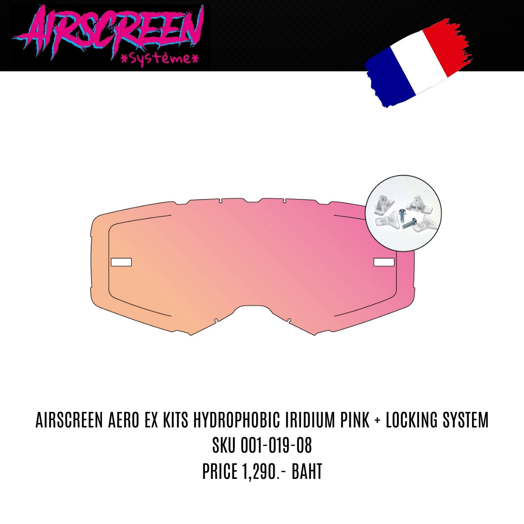 เลนส์แว่นตากันลม AIR SCREEN LENS KIT AERO EX IRIDIUM PINK 001-019-08