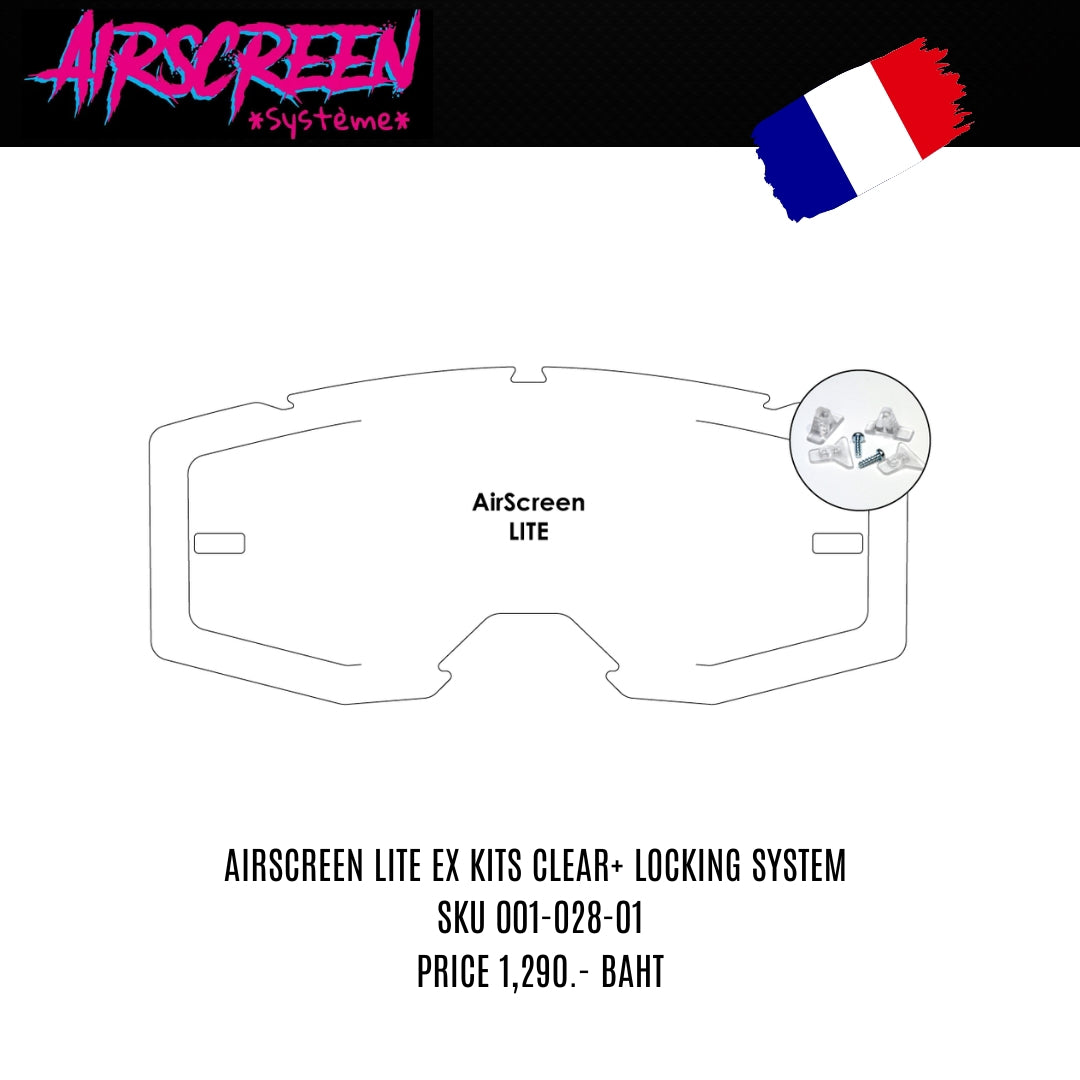 เลนส์แว่นตากันลม AIR SCREEN LENS KIT LITE EX CLEAR 001-028-01