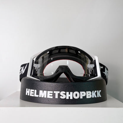 แว่นกันลม AIR SCREEN GOGGLE S-FIT EX BLACK WHITE CLEAR