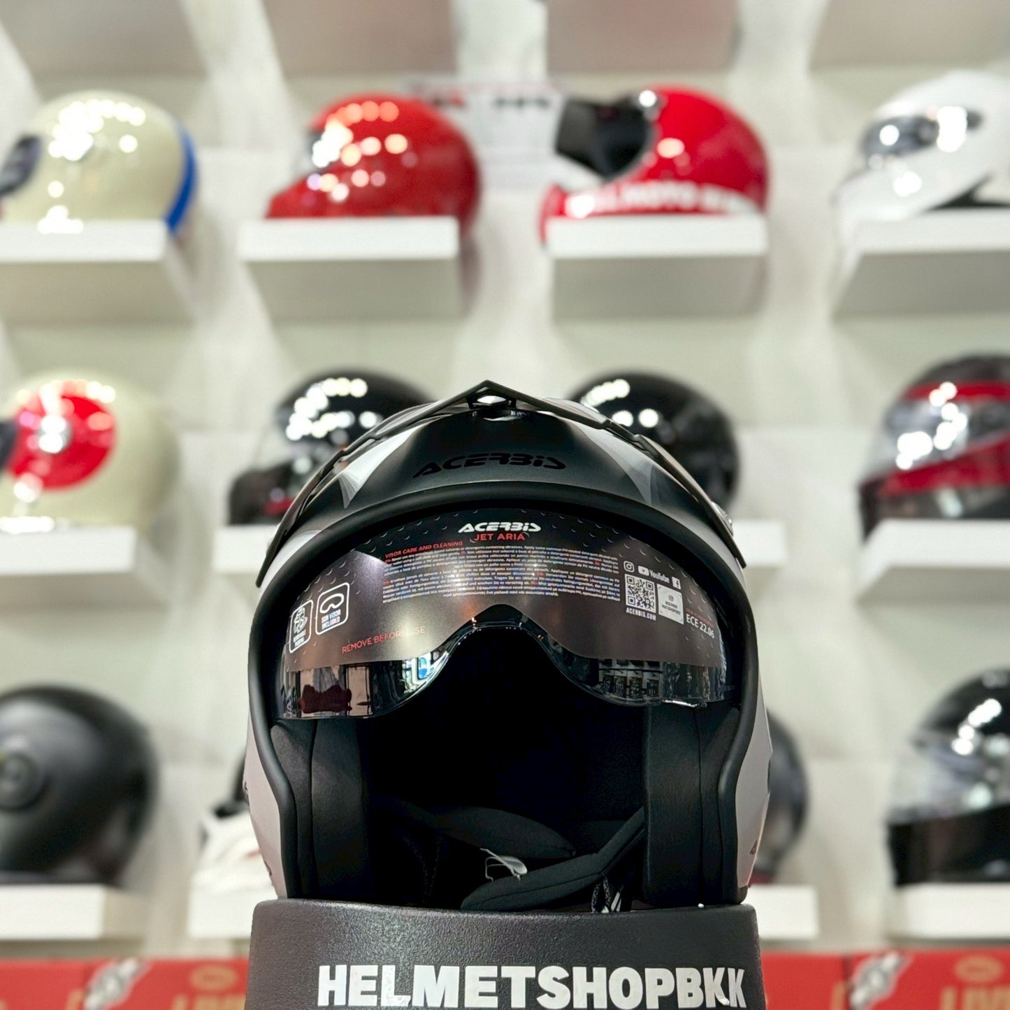 ACERBIS JET ARIA METALLIC HELMET SILVER