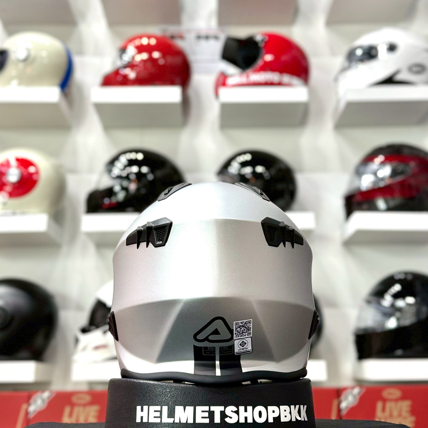 ACERBIS JET ARIA METALLIC HELMET SILVER