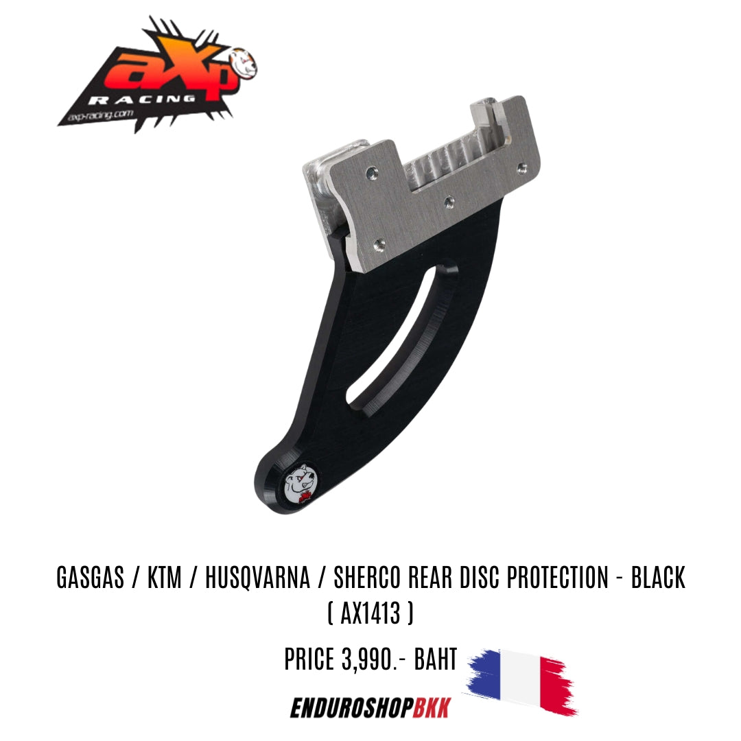 การ์ดดิสก์เบรกหลัง AXP RACING GASGAS / KTM / HUSQVARNA / SHERCO REAR DISC PROTECTION - BLACK ( AX1413 )