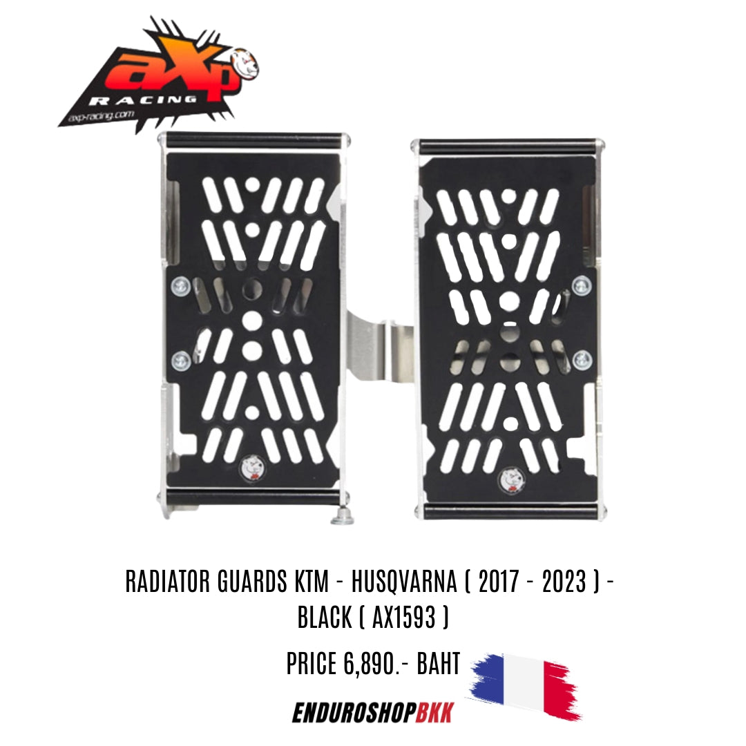 การ์ดหม้อน้ำ AXP RACING RADIATOR GUARDS KTM - HUSQVARNA ( 2017 - 2023)- BLACK ( AX1593 )