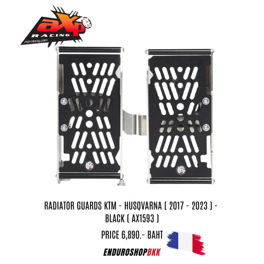 การ์ดหม้อน้ำ AXP RACING RADIATOR GUARDS KTM - HUSQVARNA ( 2017 - 2023)- BLACK ( AX1593 )