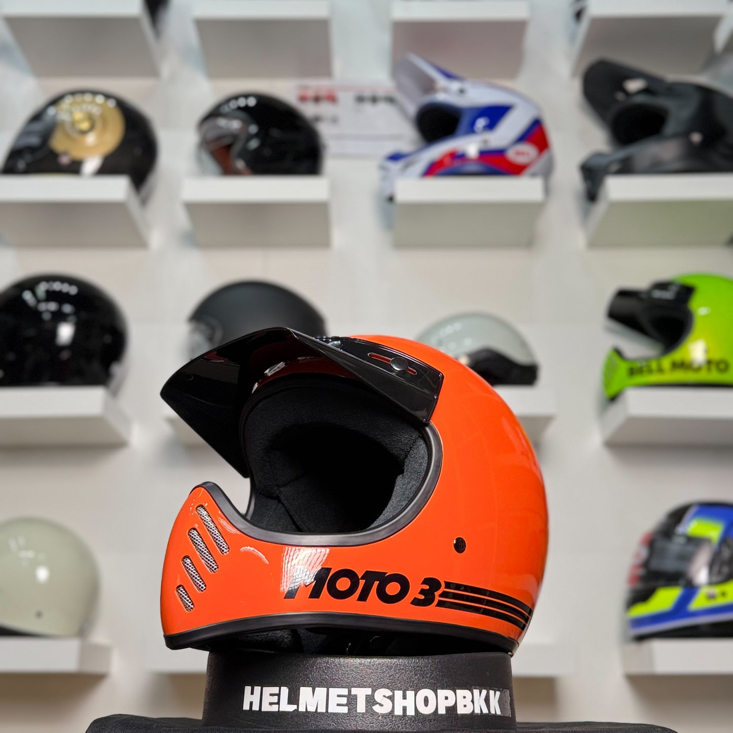 BELL MOTO-3  ORANGE CLASSIC GLOSS