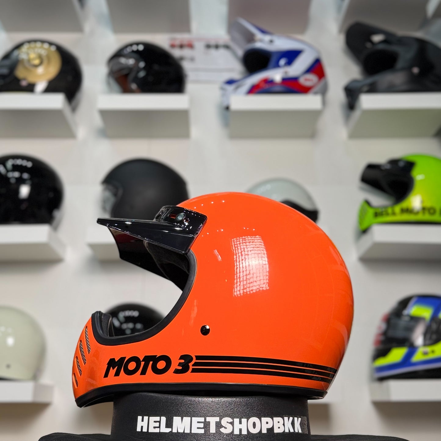 BELL MOTO-3  ORANGE CLASSIC GLOSS