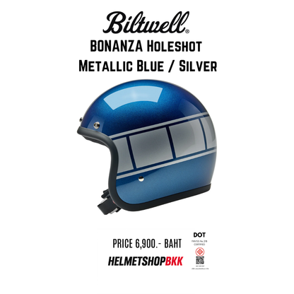 BILTWELL BONANZA HOLESHOT METALLIC BLUE SILVER