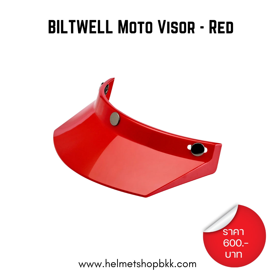 BILTWELL MOTO VISOR RED