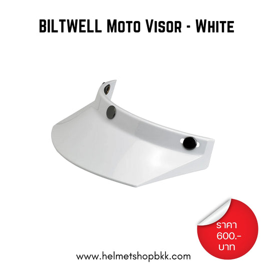 BILTWELL MOTO VISOR -WHITE
